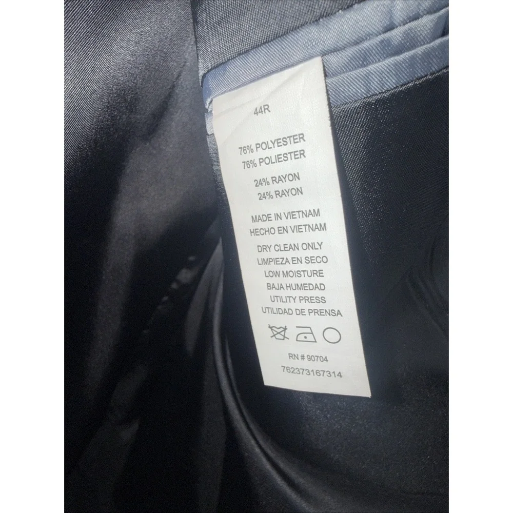New 44R Men's Perry Ellis Portfolio Black Tuxedo Coat Dinner Jacket Blazer
